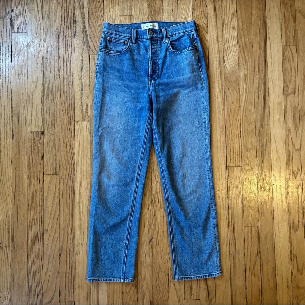 Aritzia Denim Forum The Arlo High Rise Straight Leg Jeans Size 28